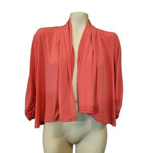 George Coral Open Front‎ Women's Cardigan Size Medium